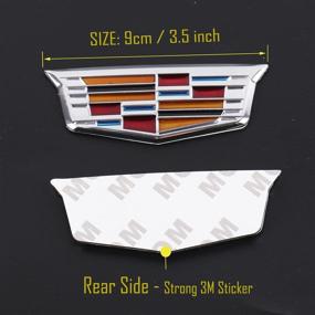 img 2 attached to Cadillac Emblem Silver Symbol Sticker Exterior Accessories