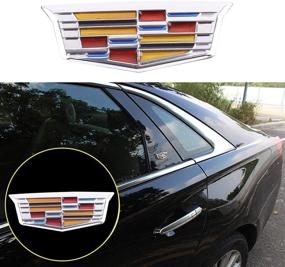 img 3 attached to Cadillac Emblem Silver Symbol Sticker Exterior Accessories