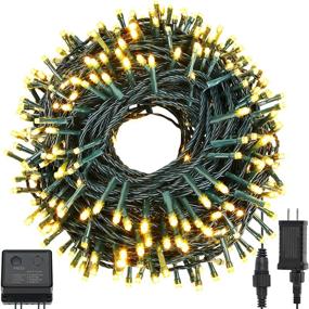 img 4 attached to 🎄 QUWIN Waterproof LED Outdoor Christmas String Lights: 115Ft 300 LED UL Certified 8 Modes, End-to-End Plug. Perfect for Christmas Tree, Patio, Wedding, Party - Warm White Fairy Lights