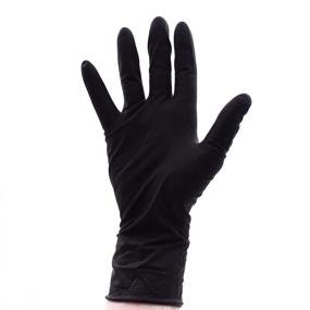 img 4 attached to Colortrak Premium Grip Reusable Gloves - 4 Pairs (8 Gloves Total) - Powder Free Latex - Durable & Chemical Resistant - Textured for Improved Grip - Extra Long Cuff - Washable - Black Color - Medium Size