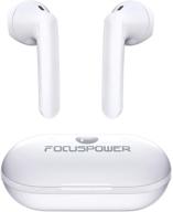 🎧 focuspower f15 true wireless earbuds bluetooth 5.0 headphones with 30 hours playtime, charging case, usb c, ipx5 waterproof – tws stereo earphones with built-in microphone for sports and work logo