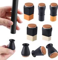 🪑 premium 16 pcs black silicone chair leg floor protectors with felt - extra small chair leg caps to fit 0.5" - 1" silicon furniture leg feet - protect your wooden floor from scratches and noise logo
