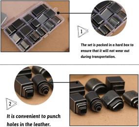 img 2 attached to 52 Shape Style Hollow Punch Cutter Tool: Premium Leather Cutting Tools Kit for Handmade DIY Craft