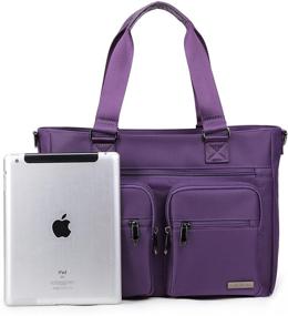 img 3 attached to 👜 Crest Design Water Repellent Nylon Shoulder Bag: Versatile Handbag for Travel, Work, and School