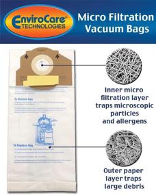 img 4 attached to 🧹 EnviroCare 9-Pack Replacement Vacuum Bags for Eureka RR, 61115 Boss Smart Vac 4800 - White, 9-Count