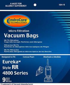 img 2 attached to 🧹 EnviroCare 9-Pack Replacement Vacuum Bags for Eureka RR, 61115 Boss Smart Vac 4800 - White, 9-Count