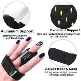 img 2 attached to 💪 Reppkyh Finger Splint, 3 Pack - Support for Trigger Finger, Mallet Finger, Baseball Finger, Strain, Sprains, Broken Fingers - Ideal for Basketball - Black Trigger Finger Splints - One Size