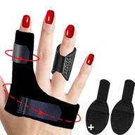 💪 reppkyh finger splint, 3 pack - support for trigger finger, mallet finger, baseball finger, strain, sprains, broken fingers - ideal for basketball - black trigger finger splints - one size логотип