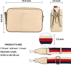 img 3 attached to 👜 Stylish Crossbody Bag for Women: Vegan Leather Shoulder Purse - Medium Lightweight Handbag