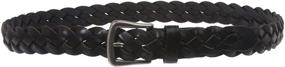 img 1 attached to 👗 Skinny Narrow Leather Belt: Women's Braided Accessory for a Stylish Look