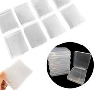 📦 pcxino 20-pack clear plastic beads storage containers box with hinged lid for crafts, jewelry, hardware, tools, office supplies clips (4.4 x 3.5 x 1.1 inch) logo