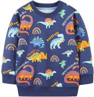 toddler sweatshirts pullover dinosaur christmas logo