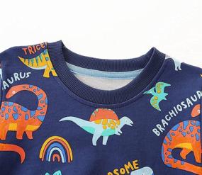 img 3 attached to Toddler Sweatshirts Pullover Dinosaur Christmas