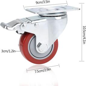 img 2 attached to Coocheer 360 Degree Swivel Caster Wheels