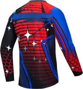 img 3 attached to 🚵 WeimoMonkey Men's Mountain Bike Motocross Jersey | Long Sleeve MTB T-Shirt for Cycling Enthusiasts