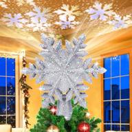 christmas snowflake projector rotating decorations logo