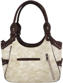 img 1 attached to 👜 Stylish & Secure: Western Rhinestone Leather Concealed Shoulder Women's Handbags & Wallets in Totes