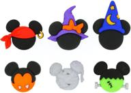 7924 disney button & embellishments: mickey & minnie halloween hat decorations logo