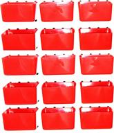 🔴 multi-pack small plastic pegboard storage/parts bins - vibrant red color (set of 15) logo