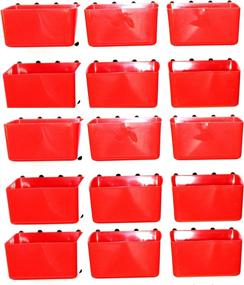 img 4 attached to 🔴 Multi-Pack Small Plastic Pegboard Storage/Parts Bins - Vibrant Red Color (Set of 15)