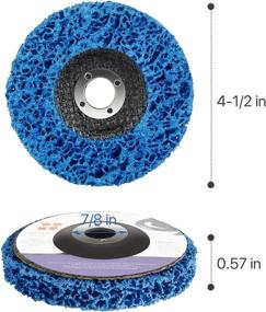 img 2 attached to 🔵 3-Piece Paint Stripping Disc Wheel Set | Rust Stripper Strip Discs for 4 x 5/8 Inch Angle Grinder | Ideal for Effective Paint Coating & Rust Removal on Wood, Metal, and Fiberglass Products | Blue