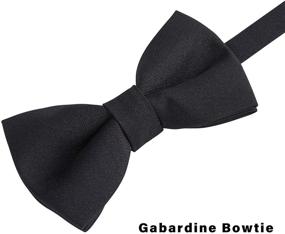 img 1 attached to 🎀 Gabardine Solid Color Pre-Tied Bow Tie - Adjustable Bowtie for Children & Adults