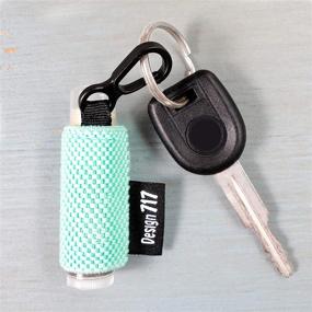 img 1 attached to 👌 Convenient & Stylish: Clip-On Neoprene Chapstick Sleeve in Chevron Colors