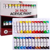 🎨 wa portman 24pk acrylic craft paint set - lightfast 12ml tubes - artist paint set for kids & adults - ideal for pumpkins & art projects logo