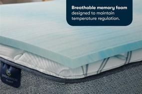 img 3 attached to 🛏️ Serta Comfort Cool King Gel Memory Foam Mattress Topper – Enhanced Sleep Experience