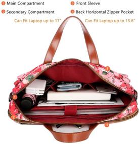 img 2 attached to 👜 BAOSHA Women's Multicoloured Laptop Messenger Bag Briefcase BC-07 - 17inch Computer Bag