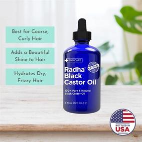 img 3 attached to 🌱 Radha Beauty Black Castor Oil (4oz) - 100% Pure, Cold Pressed, Hexane Free - Stimulate Growth for Eyelashes, Eyebrows, and Hair - Lash Growth Serum and Brow Treatment