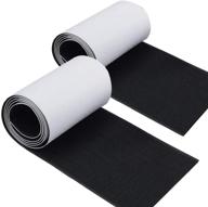 🔁 toptoper 4 inch wide hook and loop fasteners: efficient self adhesive strips - 6.6ft x 4in roll (black 4inch) logo