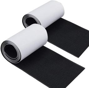 img 4 attached to 🔁 TOPtoper 4 Inch Wide Hook and Loop Fasteners: Efficient Self Adhesive Strips - 6.6ft x 4in Roll (Black 4Inch)