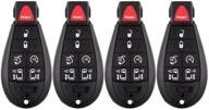 🔑 eccpp 4x 6 buttons keyless entry remote control car key fob shell case 08-14: jeep grand cherokee, vw routan, dodge journey, chrysler 300 - 05026198ad logo