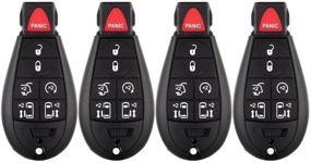 img 4 attached to 🔑 ECCPP 4X 6 Buttons Keyless Entry Remote Control Car Key Fob Shell Case 08-14: Jeep Grand Cherokee, VW Routan, Dodge Journey, Chrysler 300 - 05026198AD