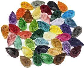 img 1 attached to 🌈 Enhance Your Quilling Artistry with the 5040 Strips Quilling Paper Set: A Complete Supply of 54cm (21inch) Length, 42 Vibrant Colors, and 3mm Width Strips!