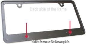 img 2 attached to 🌺 Hibiscus 3D Flower Emblem Metal License Plate Frame - Black Frame with Black Flower