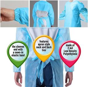 img 1 attached to Disposable Polyethylene Liquid Proof Lightweight Breathable