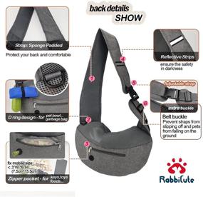 img 1 attached to 🐾 RABBICUTE Small Pet Dog Sling Carrier – Breathable Soft Mesh, Travel-Safe Sling Bag for Small Dogs and Cats – Adjustable Shoulder Strap, Doggy Backpack for Outdoor Travel