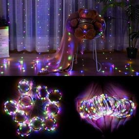 img 2 attached to 🌟 YONGHE 300LED Curtain String Lights: USB Powered Remote-Controlled Twinkle Lights for Window Bedroom Wedding Christmas Party Decor