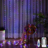 🌟 yonghe 300led curtain string lights: usb powered remote-controlled twinkle lights for window bedroom wedding christmas party decor логотип