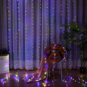 img 3 attached to 🌟 YONGHE 300LED Curtain String Lights: USB Powered Remote-Controlled Twinkle Lights for Window Bedroom Wedding Christmas Party Decor