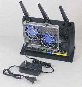 img 3 attached to 🌀 7CM Adjustable Speed Ultra Silent Cooling Fan for RT-AX86U Router - Dustproof & Temperature Reduction