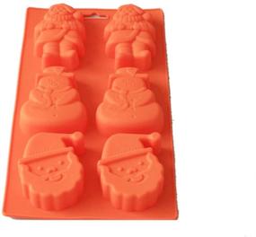 img 2 attached to 🎅️ X-Haibei Christmas Santa Snowman Soap Jello Cake Chocolate Silicone Pan Mold