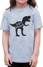 img 4 attached to Sister Dinosaur T Shirt for Girls by Ate Apparel