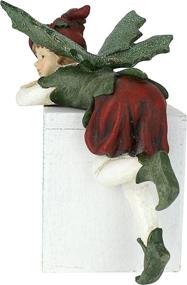 img 3 attached to 🎅 Elijah, Santa's Xmas Elf Shelf Sitter Holiday Statue - Festive Christmas Decorations