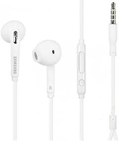 img 1 attached to Наушники Samsung EO-EG920LW с проводом 3,5 мм: 🎧 Чистый звук, встроенный микрофон, в комплекте футляр!