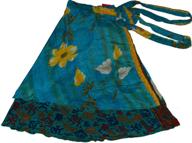 🔥 wevez women's lot of 5 assorted silk sari skirts - medium size, vibrant collection logo