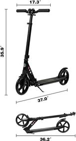 img 3 attached to COEWSKE Scooters Adjustable Extra Wide Anti Slip Sports & Fitness