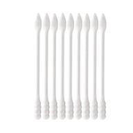 🔍 premium quality cotton swabs with double tipped precision, spiral head design - multipurpose 800 pieces (4 packs of 200 pcs, 1 pack) logo